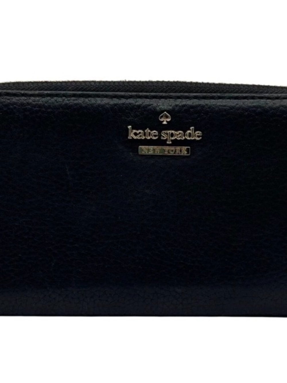 NWT Kate Spade large continental wallet. Pebbled leather black